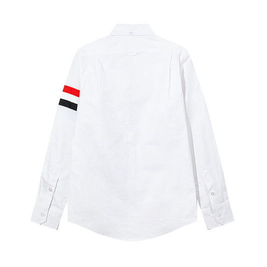 Thom Browne Spring Summer Men's White Shirt with Ribbon Detail