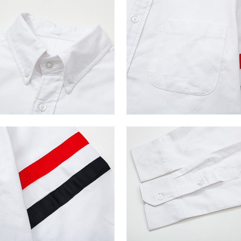 Thom Browne Spring Summer Men's White Shirt with Ribbon Detail