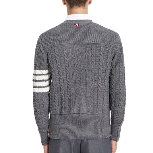 Thom Browne 2025 Spring Summer Slim Fit V-Neck Cardigan Sweater