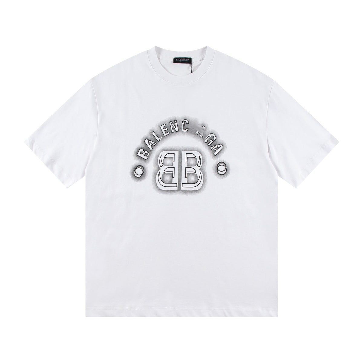 Balenciaga Embossed BB Monogram T-Shirt in Black & White