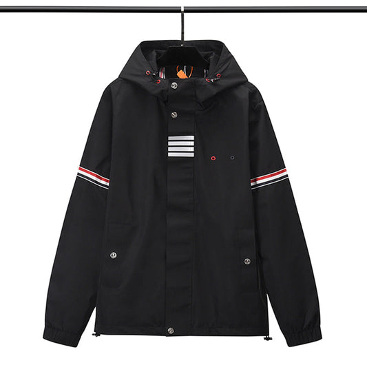 Thom Browne Men's Hooded Windproof Outdoor Jacket