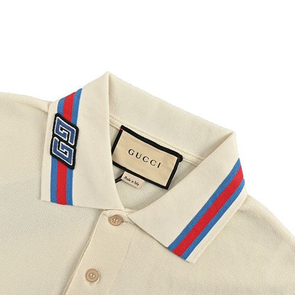 Gucci GG Patch Web Stripe Polo Shirt