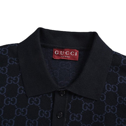 Gucci GG Jacquard Knit Polo Shirt
