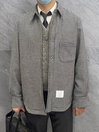 Thom Browne Men's Classic Houndstooth Shirt Jacket