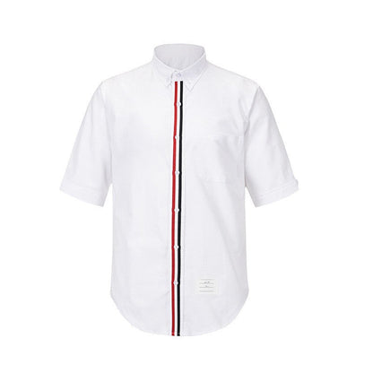 Thom Browne Spring Summer Men's Short Sleeve Ribbon Shirt