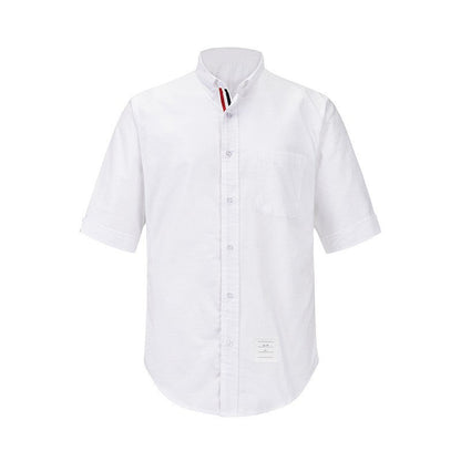 Thom Browne Spring Summer Men's White Short Sleeve Shirt