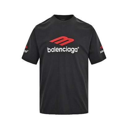 Balenciaga Cotton Crewneck T-Shirt in White & Black - Style 03
