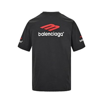 Balenciaga Cotton Crewneck T-Shirt in White & Black - Style 03