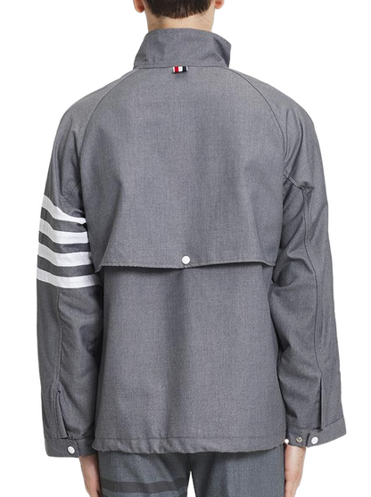 Thom Browne 2026SS Men's double zipper stand collar jacket
