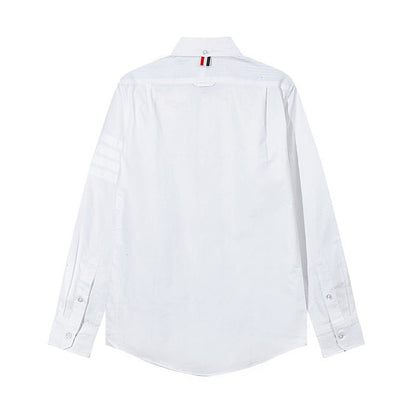 Thom Browne Men's Four-Stripe Inner Placket Shirt