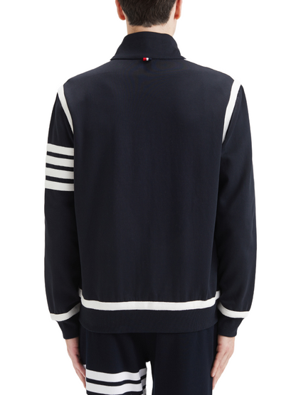 Thom Browne Men's Classic Stripe Zip-Up Top