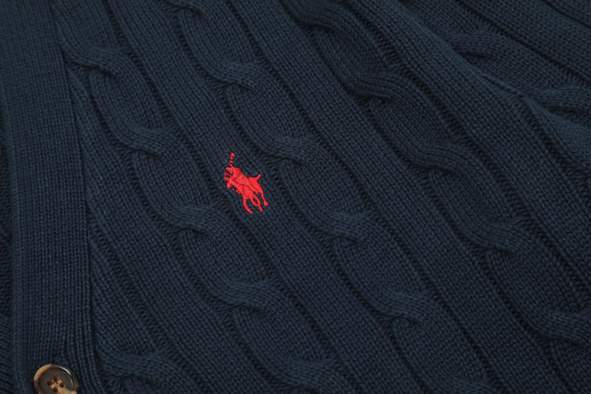 Ralph Lauren Unisex V-neck Cable Knit Cardigan