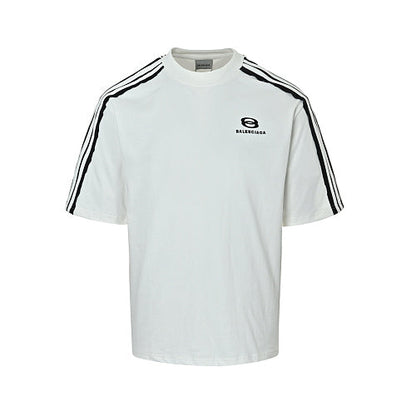 Balenciaga Cotton Crewneck T-Shirt in White & Black - Style 02