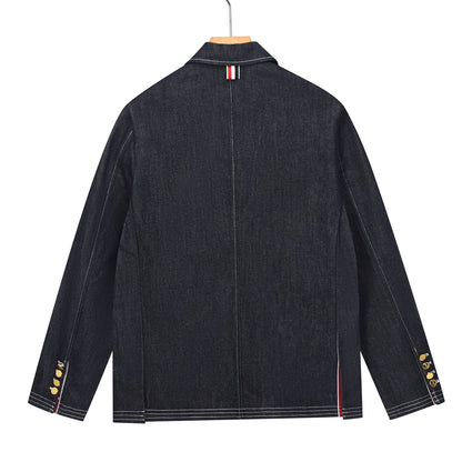 Thom Browne denim lapel jacket