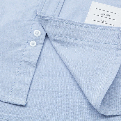 Thom Browne Spring Summer Men's Blue Ribbon Four Stripes Shirt