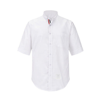 Thom Browne Spring Summer Men's White Short Sleeve Shirt