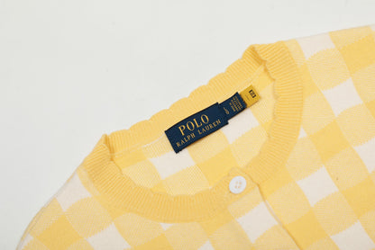 Ralph Lauren Women's Plaid Knit Cardigan