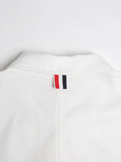 Thom Browne Men's gold button outer placket coat