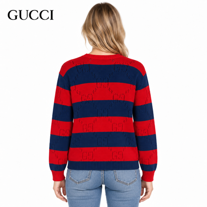 Gucci Unisex Open-Knit Crewneck Sweater