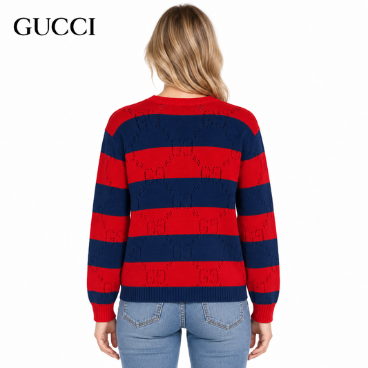 Gucci Unisex Open-Knit Crewneck Sweater