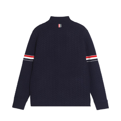 Thom Browne Unisex Herringbone Cardigan Jacket