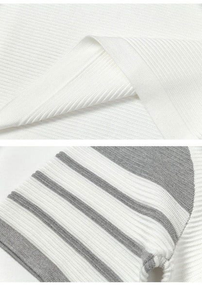 Thom Browne Unisex Water Ripple Cotton T-Shirt