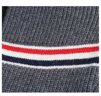 Thom Browne Men's double sleeve striped wool coat
