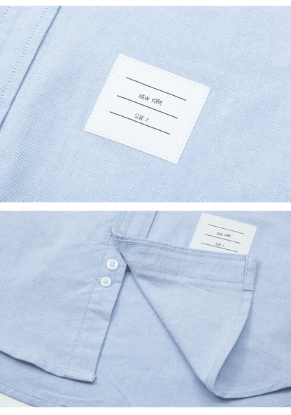 Thom Browne Spring Summer Men's Blue Ribbon Four Stripes Shirt