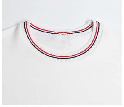 Thom Browne Water Ripple Crew Neck T-Shirt