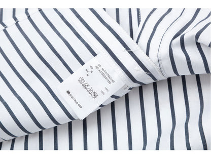 Thom Browne Men's Black and White Striped Shirt