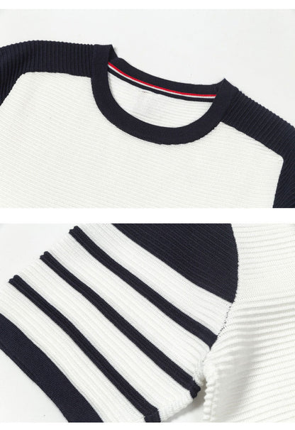 Thom Browne Unisex Water Ripple Cotton T-Shirt