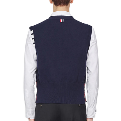 Thom Browne 2025SS Colorblock Four-Bar Stripe Sweater