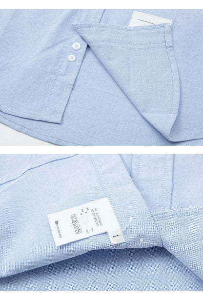 Thom Browne Men's Double Sleeve Patches Contrast Shirt