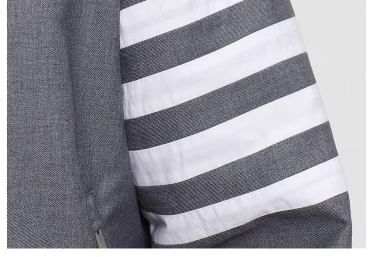 Thom Browne 2026SS Men's double zipper stand collar jacket