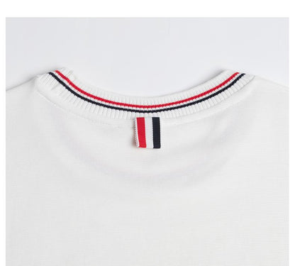 Thom Browne Water Ripple Crew Neck T-Shirt