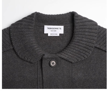 Thom Browne four-bar lapel sweater jacket
