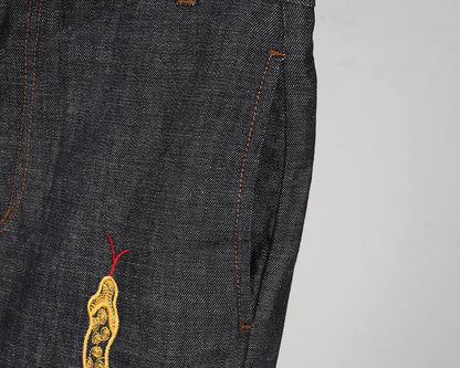 Thom Browne Snake Embroidered Jeans