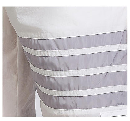 Thom Browne Four-Bar Diagonal Striped Beach Swimming Trunks
