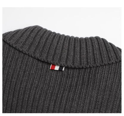 Thom Browne four-bar lapel sweater jacket