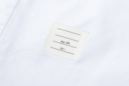 Thom Browne Puppy Print Back Slit Long Sleeve Shirt