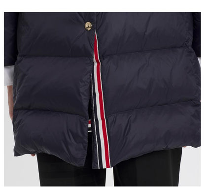Thom Browne Classic 4-Strip Lapel Midi Down Jacket