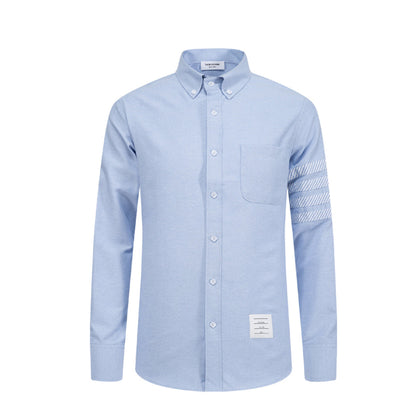 THOM 2025 Spring Summer Men's 4-Bar Stripe Cotton Shirt
