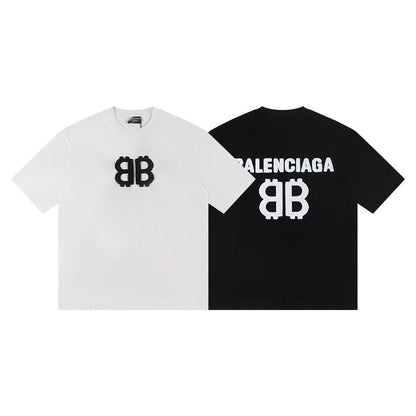 Balenciaga BB Coin Monogram T-Shirt in Black & White