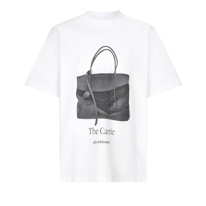 Balenciaga The Carrie Bag Print T-Shirt in White