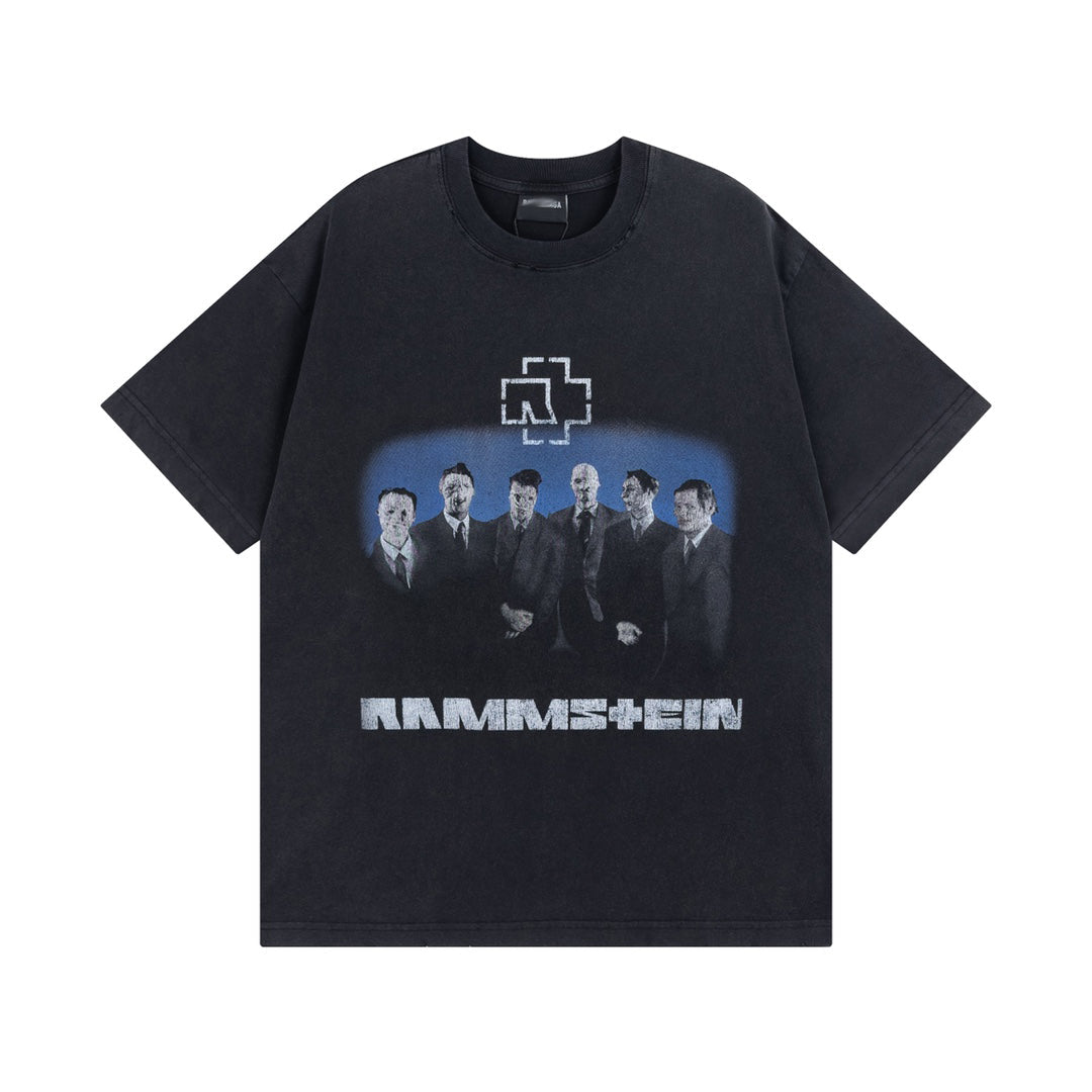 Balenciaga Rammstein Band Print T-Shirt in Black