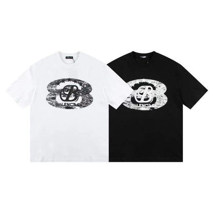 Balenciaga Vintage Star Emblem T-Shirt in Black & White