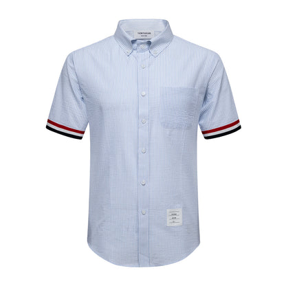 Thom Browne  Spring Summer Men's Short Sleeve Cotton Shirt