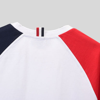 Thom Browne Men's Colorblock Patchwork T-Shirt