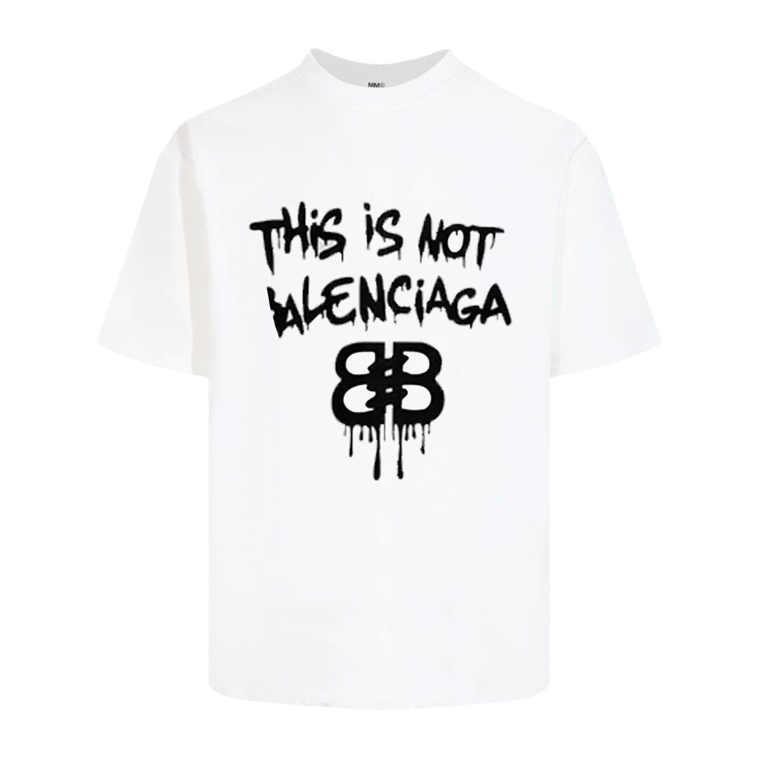 Balenciaga Graffiti Drip BB T-Shirt in White