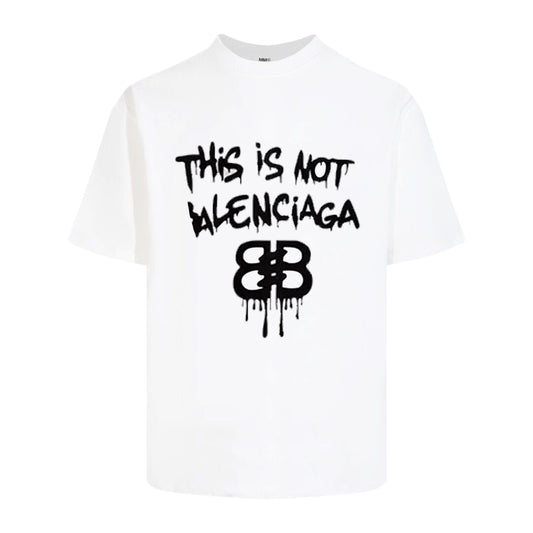 Balenciaga Graffiti Drip BB T-Shirt in White